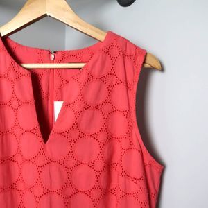 Banana Republic Pink Sleeveless Crochet Dress NWT